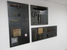 Steel Vintage manufactured bespoke wall mounted sample display boards