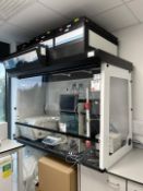 Bench top fume cabinet, approx. 1.5m wide