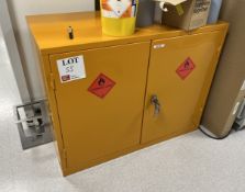 2 x Under-counter double-door hazardous chemical cupboard