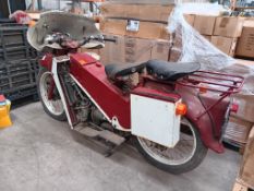 Vintage Velocette Le Motorbike - 200cc. Reg 546UTB. Odometer reads 7876. Comes with spare parts (sti