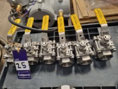 6x 1 1/2 inch stainless steel ball valves