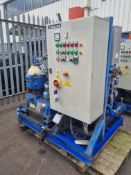 Alfa Laval type MMB 305 S-11. Oil separator centrifuge mounted on skid frame c/w Alfa Laval electric