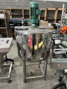Mixing tank with Top moror driving Paddle/Whisk. Diameter 850 x 2000 to top of motor. 2017. Single S