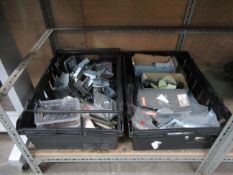 Contents of two crates including Caster Wheels, Hex Keys, Bolts ETC