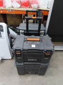 2 x Multi - Level mobile tool boxes (1x Stanley; 1 x Magnusson)