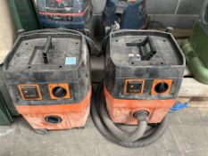 2 x Fein Dustex 25L Mobile Vacuum Cleaners - 1 with No hose