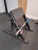 TRIGON FITNESS Preacher Curl with 8KG EZ Bar and 2