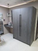 Häcker Concept 130 Uno Graphite Micro Kitchen with Pocket Doors