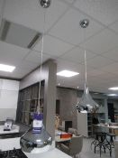 2x Chrome Finish Ceiling Lights