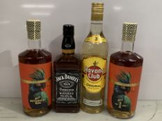 4 x Bottles of Spirits Including: 1 x One-Eyed Rebel Spiced Botanical Rum 70cl 40%; 1 x One-Eyed Reb