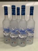 5 x Bottles of Grey Goose Vodka 70cl 40%