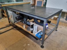 Bassra Auto suck & blow glass rubberised vacuum floatation table