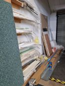Qty of assorted plastic profile, glass etc