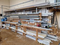 Qty of assorted plastic profile and steel channel