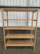 4x Wooden Five-Tier Storage Racks