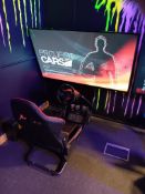 Racing Simulator Cockpit Comprising of Frame, Chair, Logitech Racing Pedals, PlayStation Racing