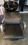 Leather Effect Back Wash Basin and Chair
