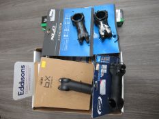 Assorted bicycle stems from BrandX, XLC, BBB etc. 80 - 110mm (total approx RRP£200)