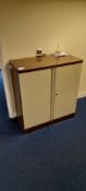 Bisley 2 door metal filing cabinet. Contents excluded