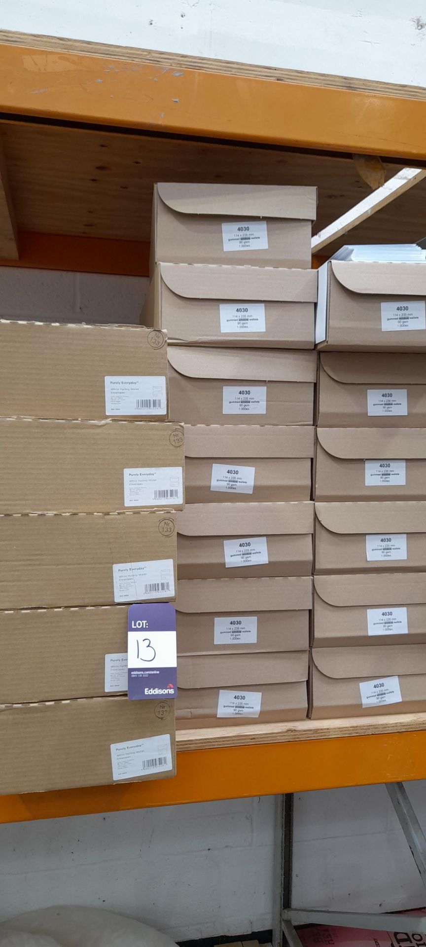 Quantity of packaging materials inc various envelopes, cardboard and other to grey and orange