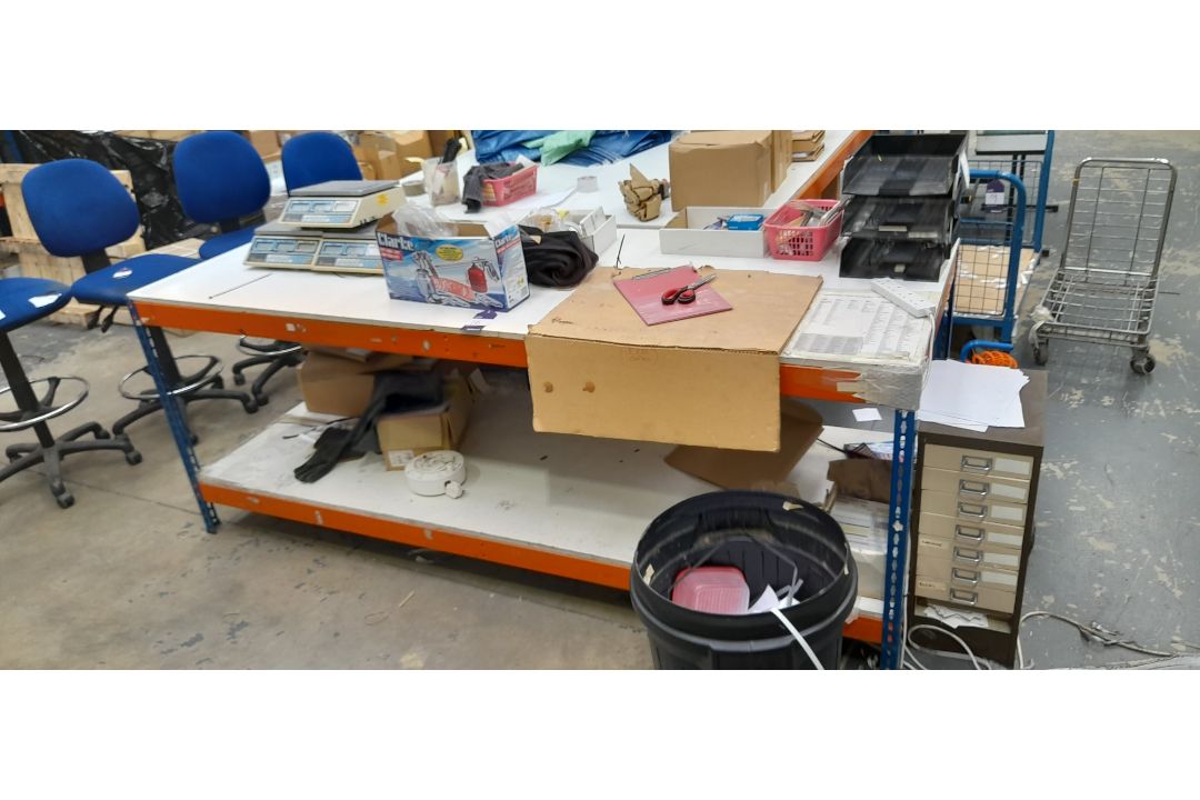 4x Packing tables, contents excluded - Image 1 of 4