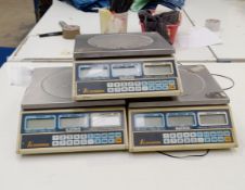 3x Snowrex SRC-L12 digital weighing scales