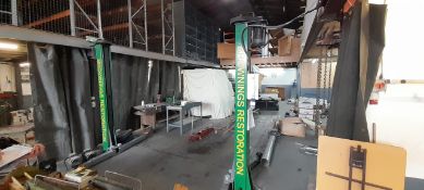 Apac 1504A 2 Post Car Lift. 3 tonne capacity. Recently refurbished with Apal 1594 2 post car lift,