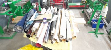 Qty of Vinyl & Fabric Upholstery Material with Qty of ?