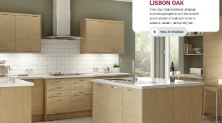 L -shape flat pack kitchen with island drawer packs.15 x unit kitchen, 2x 800 drawer packs soft