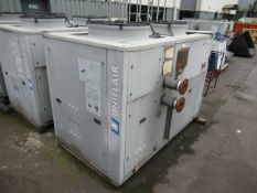 Schneider Uniflair Packaged Air Cooled Water Chiller. Model number ISAF0621A