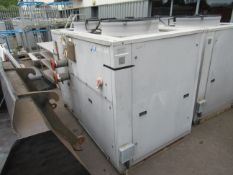 Schneider Uniflair Packaged Air Cooled Water Chiller. Model number ISAF0621A