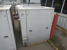 Schneider Uniflair Packaged Air Cooled Water Chiller. Model number ISAF0621A