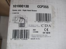 CDA CCP3SS Corner Sink Right Hand Drainer (Please note, Eddisons have not inspected any items, or
