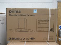 Prima PRCGH010 70cm Curved Glass Extractor Fan (Please note, Eddisons have not inspected any