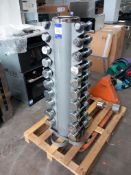 Stainless Steel Dumbell Set with Rack to include 1kg – 10kg, 18kg. Please note there is a £15 plus