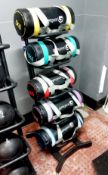 Gym Gear Sandbag Set to include; 5 kg, 10kg, 15kg, 20kg, 25kg Bags and Rack