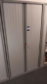 Bisley Grey Steel Tambour Door Cabinet, 1,900mm