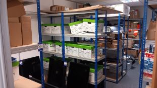 Eleven Bays of Boltless Steel Shelving (Excludes Contents)