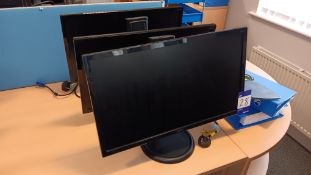 3 x Acer K242HL 24in LCD Computer Monitors (without power leads)