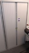 Bisley Grey Steel Tambour Door Cabinet, 1,900mm