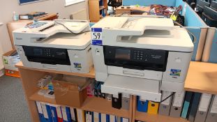 2 x printers comprising of Brother MFC-J6840DW colour wireless A3 multifunction printer and