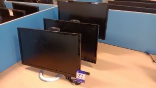 3 x Acer K242HL 24in LCD Computer Monitors (without power leads)