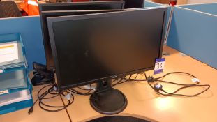 3 x Acer V246HL 24in LCD Computer Monitors (without power leads)