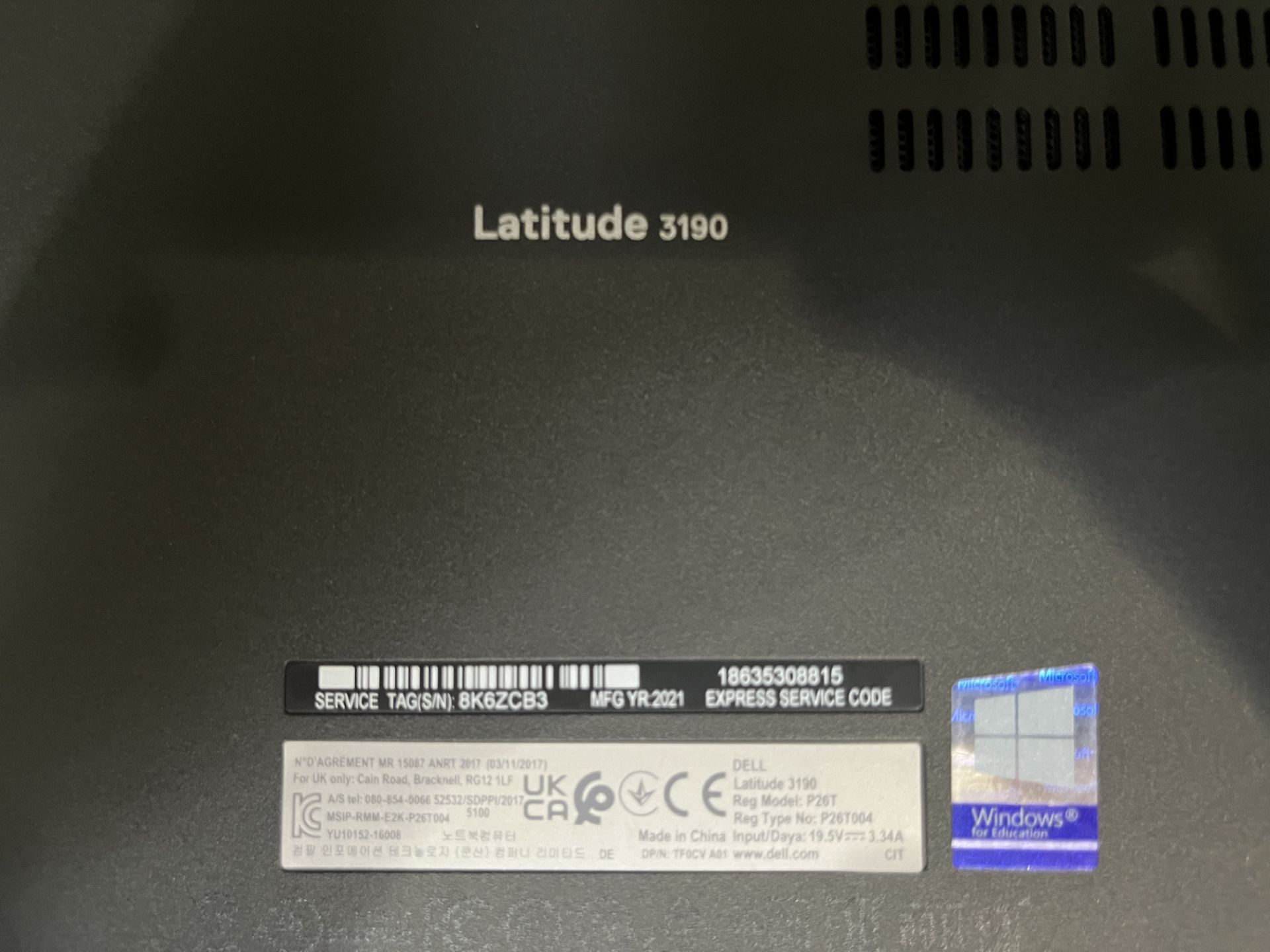2x Dell Latitude 3190 Laptops - SSD Removed - Image 7 of 7