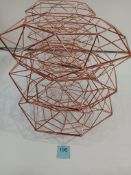 6x Rose Gold Finish Fruit Baskets