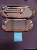 10x Rose Gold Finish Storage Trays