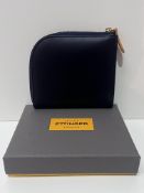 Ettinger London BH2099EJ Half Zip Wallet/Key Strap - Navy Brindle