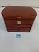 Tan Leather Jewellery Box