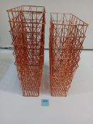 11x Rose Gold Finish Baskets - 34 x 14 x 18cm