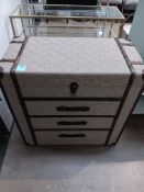 Upholstered Bespoke Trunk/Luggage Case Chest of Drawers
